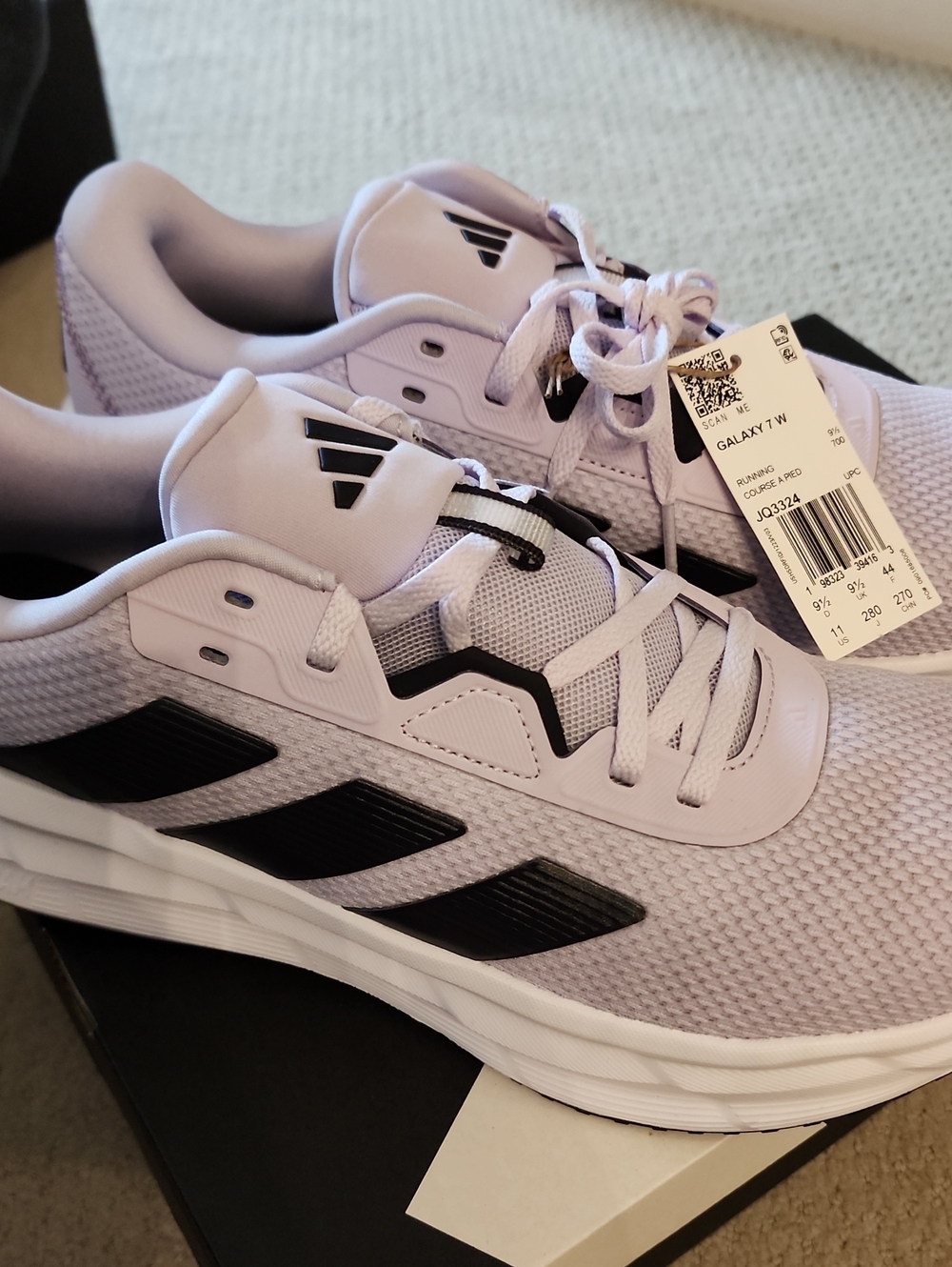 adidas Women’s Lavender and Black Galaxy Running Shoes